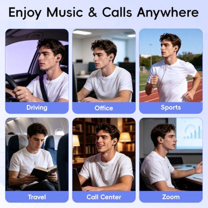 Single Sided Type C Earphone with Microphone | Wired One Ear Earbud | for Phone Laptop PC | USB-C Single Ear Headset 1pc