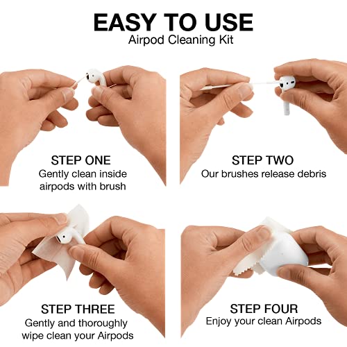 Safe-Mate x Case-Mate - Airpods Cleaning Kit - Includes Everything Needed to Safely and Effectively Clean AirPods, AirPods Pro, and Other Delicate Electronic Devices