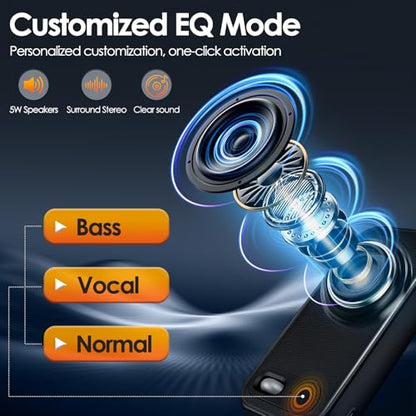 USB-A/USB-C Computer Speakers for PC Desktop | Wired Speakers with RGB Lights/Stereo Sound/Enhanced Bass,Portable Mini Sound-bar for Monitor/Laptop/PC/Smartphones/Tablets