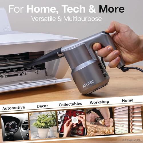 IT Dusters AirTec Ultra Electric Air Duster Blower for PC, Laptop, Console, Electronics and Home Cleaning, Environmental Alternative to Spray air can Duster Keyboard Cleaner (Type 3)