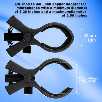 Large microphone clip for mic stand, 180° Adjustable Microphones Holder