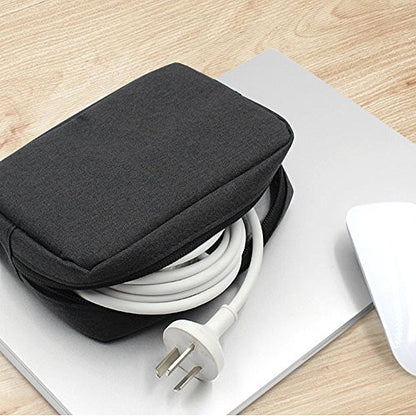Universal Electronics/Accessories Soft Carrying Case Bag, Durable & Light-weight,Suitable for Out-going, Business, Travel and Cosmetics Kit (Small-Black) - color: Small-Black