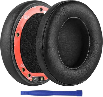 Beats Studio 3 Ear Pads, BUTIAO Replacement Protein Leather Earpads Memory Foam Ear Cushion Cups Repair Parts for Beats Studio 3 Studio 2 Wireless Wired Headphones by Dr.Dre (Black) - color: Black