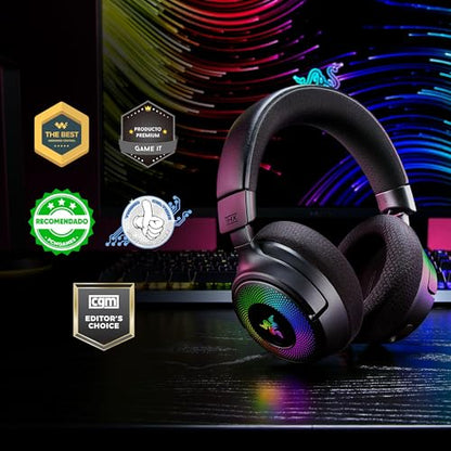 Razer Kraken V4 Wireless 2.4GHz, Bluetooth, USB Gaming Headset, Black