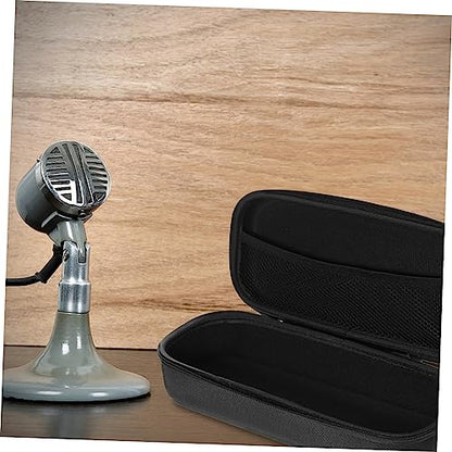 Toddmomy Portable Microphone Case Drop Resistant Storage Bag for Wired and Mics Small Large Capacity Padded Organizer for Digital Devices Mic Storage Pouch for Travel and Home Use