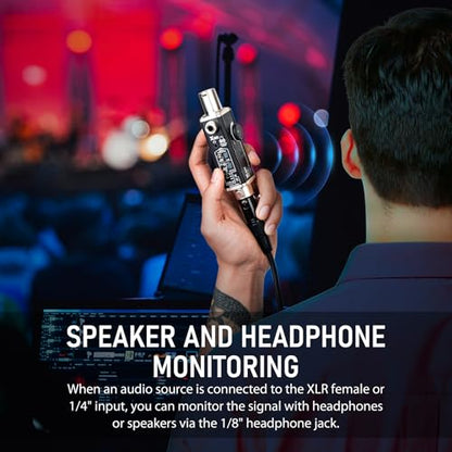 Xvive AT-1 Portable Audio Tester,Signal Generator, XLR Cable Tester, Phantom Power Checker, Input Level Meter & Headphone Monitor, Audio Tool for XLR Cable,PA/IEM System, Mixers, DI Box - style: AT-1