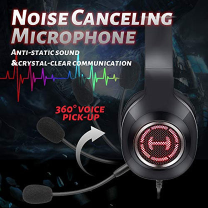 Edifier G2II Gaming Headset for PC PS4 USB Wired Gaming Headphones with 7.1 Surround Sound with Noise Canceling Microphone and RGB Light 50mm Driver Compatible with Mac Desktop PC Black - color: B_ED-G2 II
