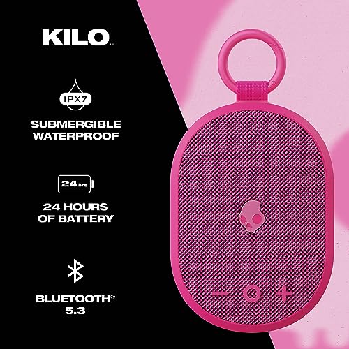 Skullcandy Kilo 2 Wireless Bluetooth Speaker, IPX7, 24-Hour Battery - color: Pink