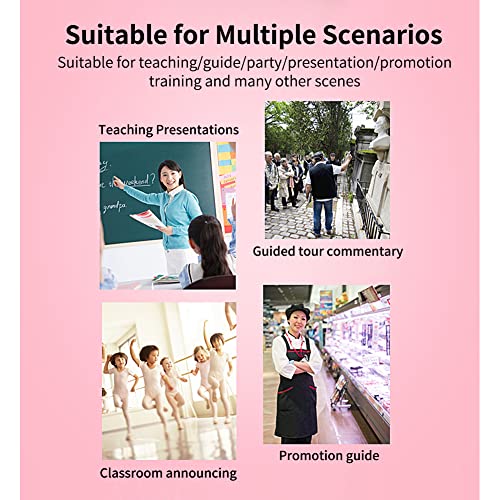 Portable Amplifier, Rechargeable Teacher Microphone, MiNi Amplifier System, Classroom Microphone, Tour Guide, Yoga Outdoor