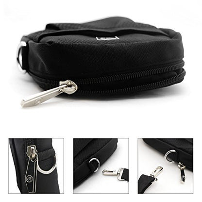 WinBridge Voice Amplifier Carrying Case, Protective Travel Storage Bag | with Mesh Pocket, Zipper & Carabiner, Compatible with WinBridge WB001, WB002, WB005, WB006, WB007, WB008, WB009 Voice Amp