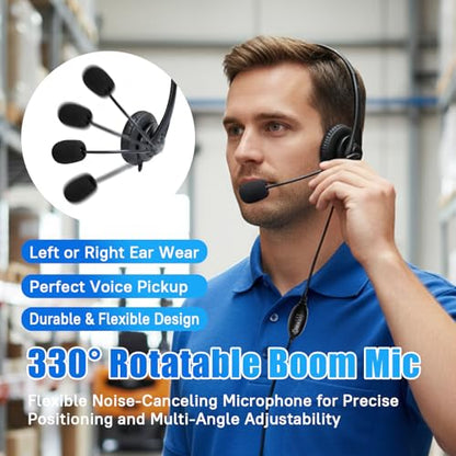 Two Way Radio Small Earmuff One-sided Headband Headphone Walkie Talkie Ear Piece Earpiece Over-ear Headset Boom Mic Microphone for Midland t51x3vp3 x-talker biztalk br200 br180a br200x6bgc gxt lxt