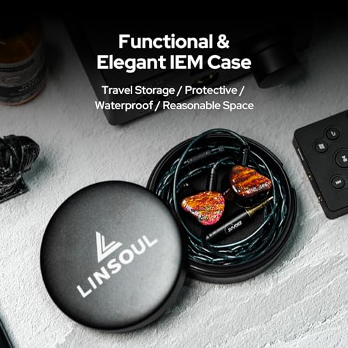 Linsoul Mini Portable Aluminum Storage Earphone Case, Water Resistant | Hard Protective Traval Carrying Case for KZ ZS10 PRO, Kiwi Ears Orchestra lite/Singolo/Cadenza, Simgot EA500LM, Tangzu Wan'er