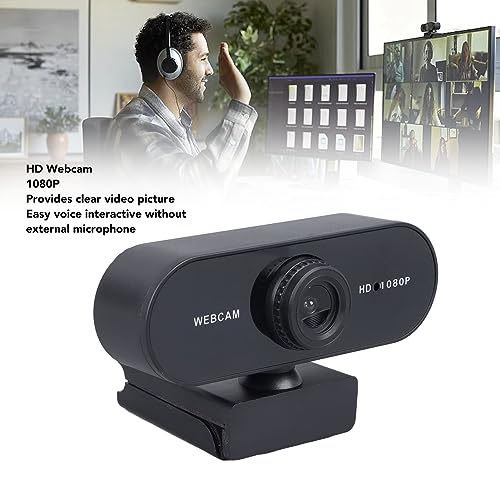 Diyeeni 1080P Computer Camera with Built in Microphone, Easy Installation, Widely Compatible with All Desktops & Laptops, Ideal for Video Recording, Conferencing, Live Streaming