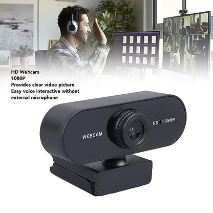Diyeeni 1080P Computer Camera with Built in Microphone, Easy Installation, Widely Compatible with All Desktops & Laptops, Ideal for Video Recording, Conferencing, Live Streaming