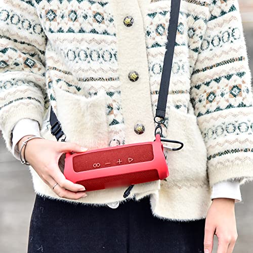 Comecase Silicone Case for JBL FLIP 6 Waterproof Portable Bluetooth Speaker - color: Red