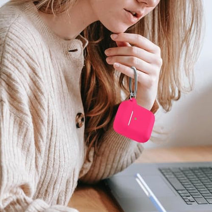 for AirPods 1/2 Case Cover,Come with Cleaner Kit,Soft Skin Silicone Case Cover with Keychain,Full Protective Case for Men and Women,Compatible with AirPods 2nd 1st Generation Case,Rose Pink - color: A6-Rose Pink