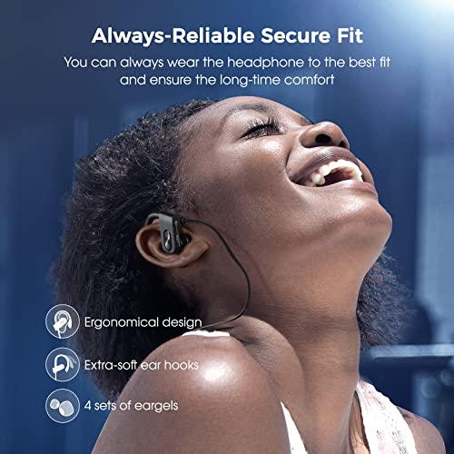 Sport Bluetooth Headphones with Microphone, 16H Deep Bass Running Headphones Wireless, IPX7 Waterproof Wireless Earbuds with Ear Hooks, CVC 6.0 Noise Cancelling Earbuds for Calls, 2-Pack | Bluetooth Earbuds in-Ear with Earhooks, IPX7 Waterproof Sports Ear