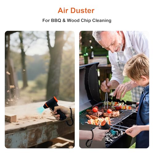 Compressed Air Duster,150000RPM Super Power air Blower,3-Speed Adjustable | rechargeable air duster with High speed brushless motor, 3-speed/multiple nozzles,for cleaning car, keyboard, computer, home.