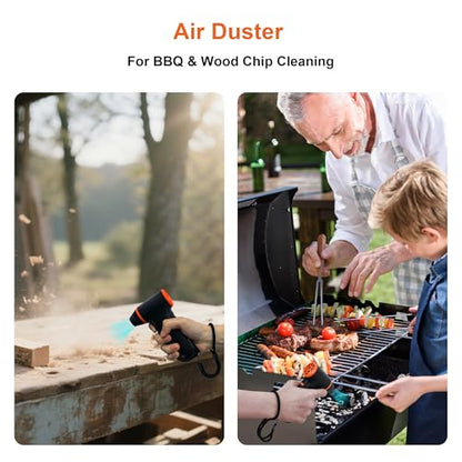 Compressed Air Duster,150000RPM Super Power air Blower,3-Speed Adjustable | rechargeable air duster with High speed brushless motor, 3-speed/multiple nozzles,for cleaning car, keyboard, computer, home.