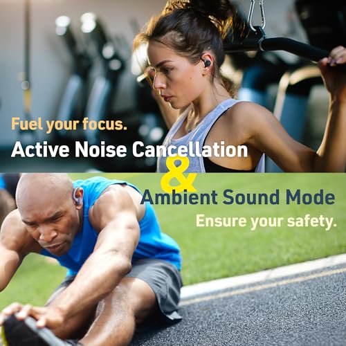 JVC Fitness Series True Wireless Sport Earbuds with Adjustable Hooks, Active Noise Cancelling, Ambient Sound Mode, IP57 Waterproof, 40hr Long Battery Life, App EQ, Low Latency, Mic HAEC75TV Violet - color: Violet