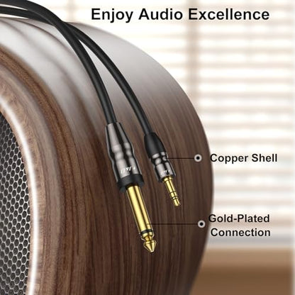J&D 3.5mm to 6.35mm Stereo Audio Cable 3.3 Feet, 1/8 to 1/4 Cable, 3.5mm TRS Male to 1/4 Male Mono Interconnect Stereo Aux Jack Adapter Cable for Guitar, Bass, Home Theater Devices, Speaker - size: 3.3 Feet