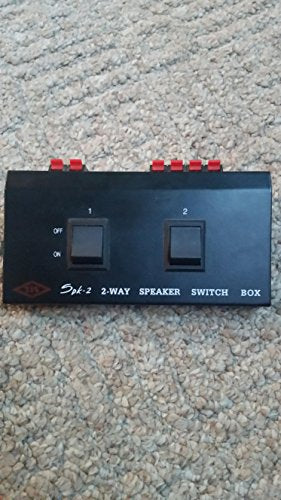 YIS 2 Pair Speaker Selector Switch Box with 3.5mm Jack Audio Cable