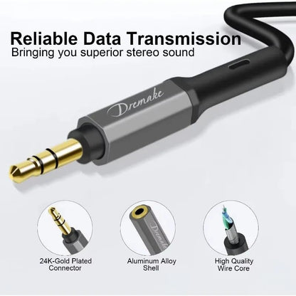 Headphone Y Splitter, 1ft/0.30m 3.5mm Extender Cable, Jack 3.5mm Male to 2 x 3.5mm Female Ports, Auxiliary Extension Cable for Speaker Switch PC Gaming Headsets Smartphone Tablet