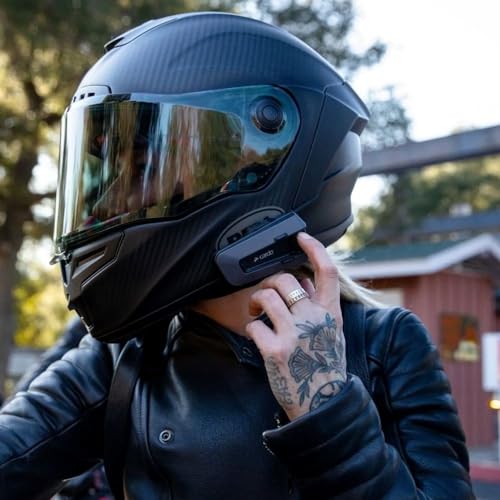 Cardo PACKTALK Edge Motorcycle Bluetooth Communication System Headset Intercom - Dual Pack - size: Dual Pack, style: Edge
