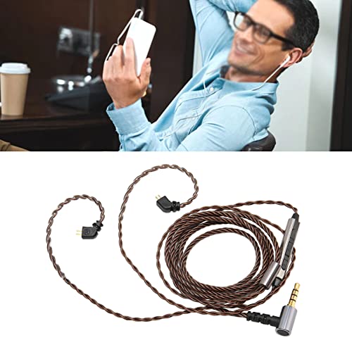 AS10 AS06 ZST ZS3 ZS4 ZS5 ZS6 Detachable Earphone Replacement Cable with Mic, 0.78mm Right Angle Plug, OFC Core Upgrade