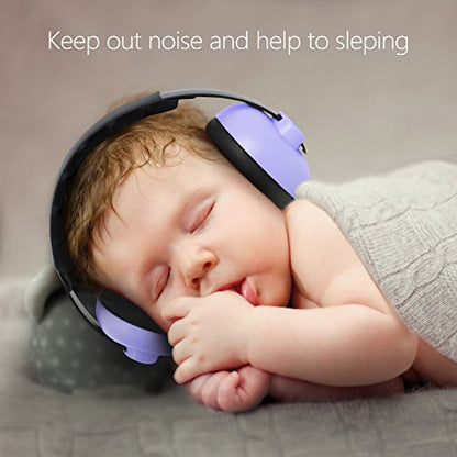 BBTKCARE Baby Ear Protection Noise Cancelling Headphones for Babies for 3 Months to 3 Years - color: Purple
