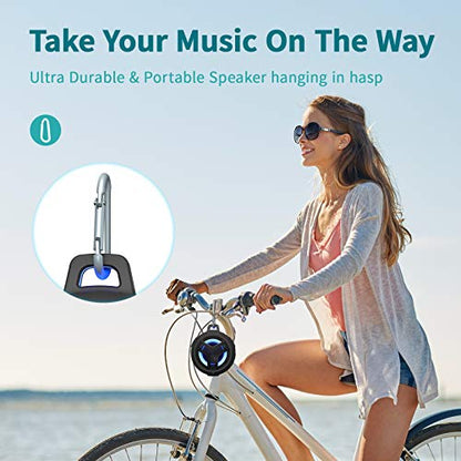 EBODA Bluetooth Shower Speaker, IPX7 Waterproof Portable Wireless Small Speakers, Floating, 24H Playtime for Home, Beach, Pool, Kayak, Hiking, Boat Accessories, Gifts for Boys, Girls