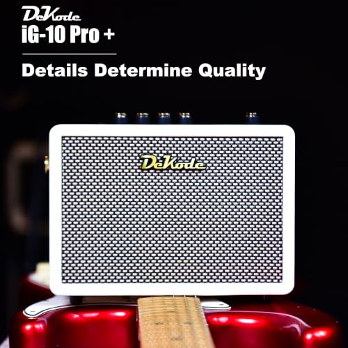 DeKode iG-10Pro+ 10W Portable Electric Guitar Amplifier | Built-in Reverb & Delay, BT Connection, OTG Recording, Headphone Out, USB Charging, Ideal for Beginner & Pro Guitar Practice