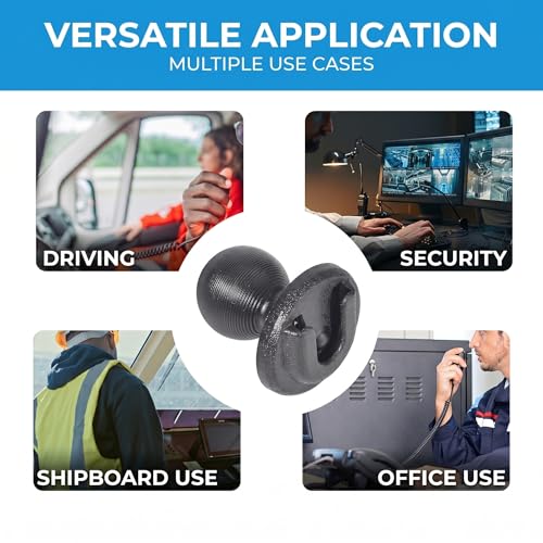 Universal Ham CB Radio Microphone Hanger, Round Knob Mic Holder Mount with 17mm Ball Joint Adapter for Motorola HLN9073B CDM1250 GM3688 GTX800 Kenwood TK768G TK868G TM471A Two Way Radio - style: 17mm Ball Jonit