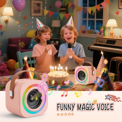 Mini Karaoke Machine for Kids, Birthday Gifts Toys for Girls Ages 3-12 - color: pink