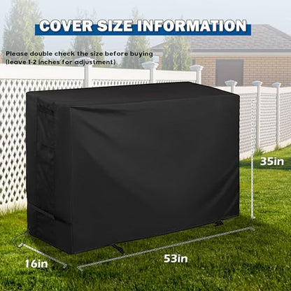 Griddle Cover for BESTFIRE Propane Gas Griddle Charcoal Grill Combo, Flat Grill Cover for BESTFIRE Flat Top Charcoal Gas Grill Combo - size: 53"L x 16"D x 35"H