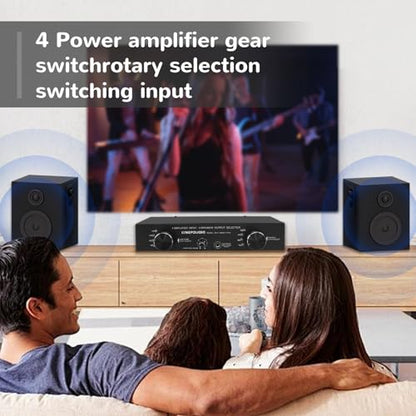 Amplifier Speaker Switcher Selector Supports 4 Input 4 Output