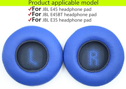 Replacement Ear Pads are Compatible with JBL E35 E45bt E45 Wireless Headphones. Made of Soft Protein Leather and Memory Foam, Replacement Ear Pads for Repair Accessories (Blue) - color: blue