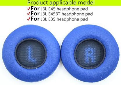 Replacement Ear Pads are Compatible with JBL E35 E45bt E45 Wireless Headphones. Made of Soft Protein Leather and Memory Foam, Replacement Ear Pads for Repair Accessories (Blue) - color: blue