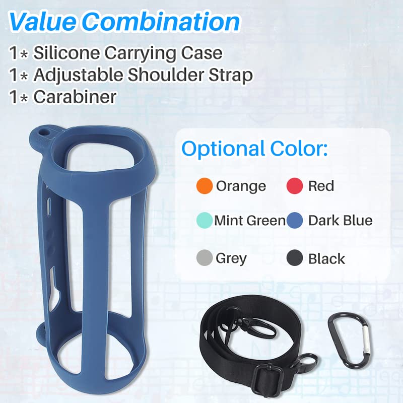 Bluetooth Speaker Carrying Case Silicone Speaker Protective Case Sleeve Cover Shock Resistant Accessories for JBL Flip 6 Orange
