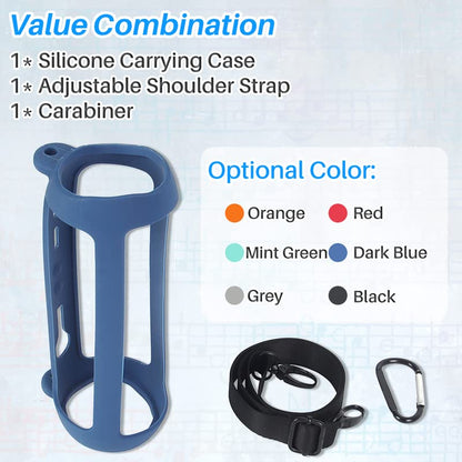 Bluetooth Speaker Carrying Case Silicone Speaker Protective Case Sleeve Cover Shock Resistant Accessories for JBL Flip 6 Orange