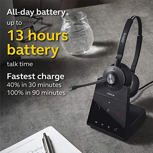 Jabra Engage 65 Wireless Headset, Stereo – Telephone Headset with Industry-Leading Wireless Performance, Advanced Noise-Cancelling Microphone, All Day Battery Life