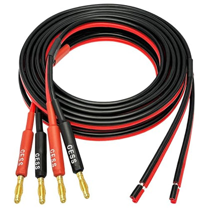 CNCESS Banana Plug to Bare Wire Open End Cable, 14AWG, 2-Pack (6 Feet) - size: 6 Feet