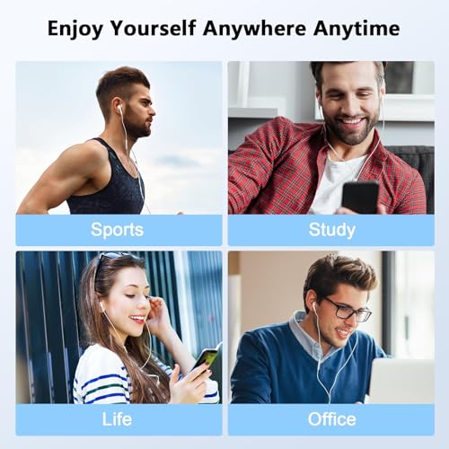 2 Pack [Apple MFi Certified] Wired Headphones for iPhone 14 13 12 Pro Max | for iPhone Earbuds with Built-in Microphone & Volume Control Nosie Reduction Earphones for iPhone 14 13 12 11 Pro Max XS XR X - color: LWhite