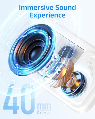 Shower Phone Holder with Wireless Bluetooth Speaker, 2026 New Waterproof Shower Phone Case for Any Phone, Wall Mounted Phoneholder for Bathroom Mirror (White) - color: White