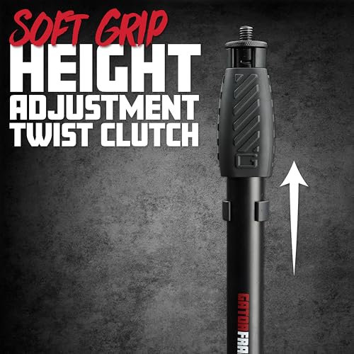 Gator Frameworks Microphone Stand with 10" Weighted Base and Soft Grip Twist Clutch Height Adjustment, (GFW-MIC-1000) - style: 10" Weighted Base