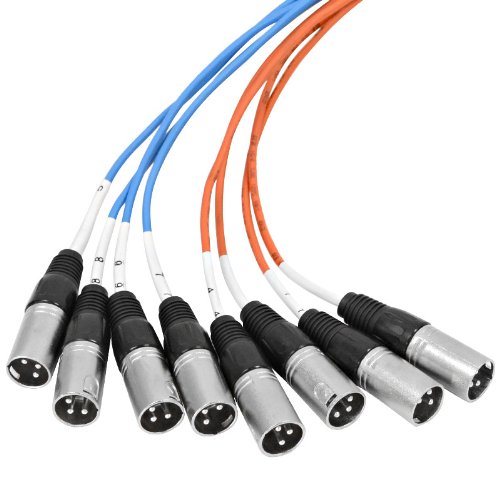 Seismic Audio - SAXT-8x20M - 8 Channel 20' XLR Male to 1/4" TRS Snake Cable - size: 20 Foot - 8 Channel