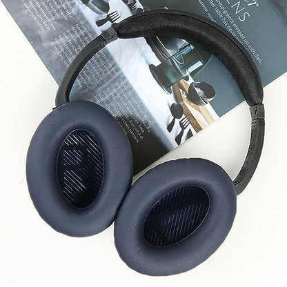 Replacement Ear Pads Cushions for Bose QuietComfort 35 QC35 QC35ii QC45 QC25 QC15 Headphones Noise Isolation Memory Foam Navy Blue - color: QC35 Navy Blue