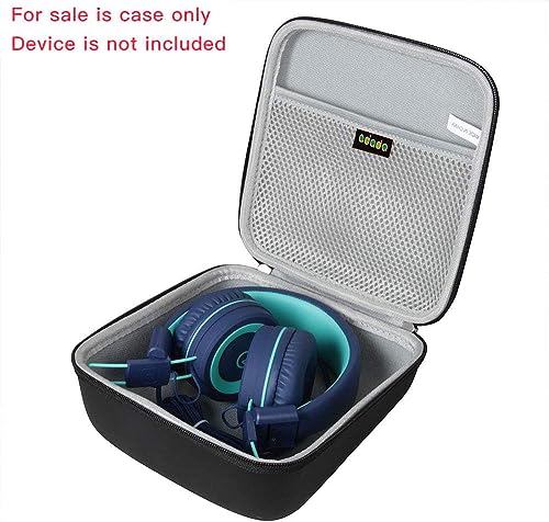 Adada Hard Travel Case for noot Products K11/Elecder i37/POWMEE M1/POWMEE M2/Mpow CH8/iRAG J01/noot Products K22/NIVAVA K8/noot Products K33/iClever/Sonitum Kids Headphones(Only Case) (Black) - color: Black