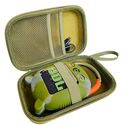 JCHPINE Silicone Cover and Carrying Case for JBL Clip 4 Bluetooth Speaker - color: Squad Green