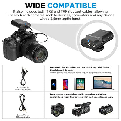 BOYA 2.4GHz Wireless Lavalier Microphone System WM4 PRO K2 Mini Lapel Clip on Mic for Smartphone Canon Nikon Sony DSLR Camera iOS for vlog Live Streaming Interview Commentary Record Dual TXS & One RX - size: BY-WM4 PRO K2